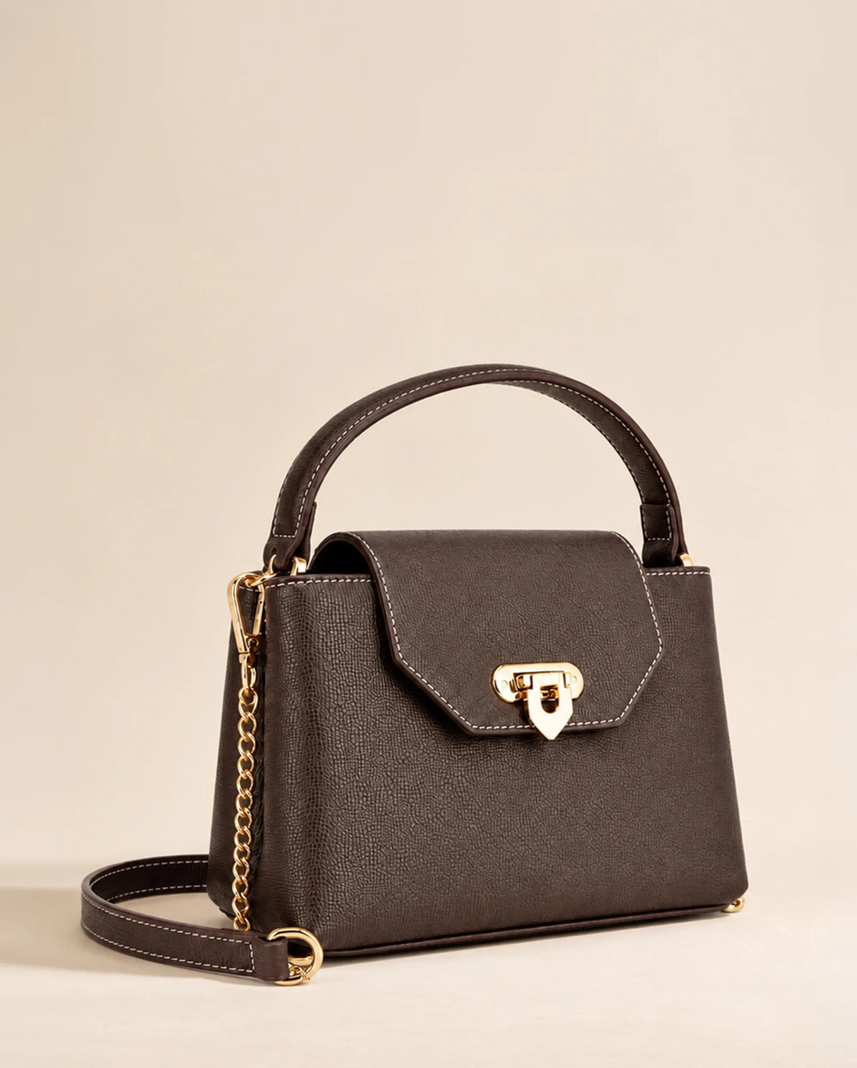 Ella Myra Coffee Satchel Bag
