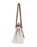 Ella Luxe Flap Beige Shoulder Bag