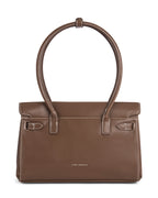 Ella Luxe Flap Coffee Shoulder Bag