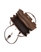 Ella Luxe Flap Coffee Shoulder Bag