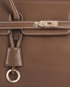 Ella Luxe Flap Coffee Shoulder Bag