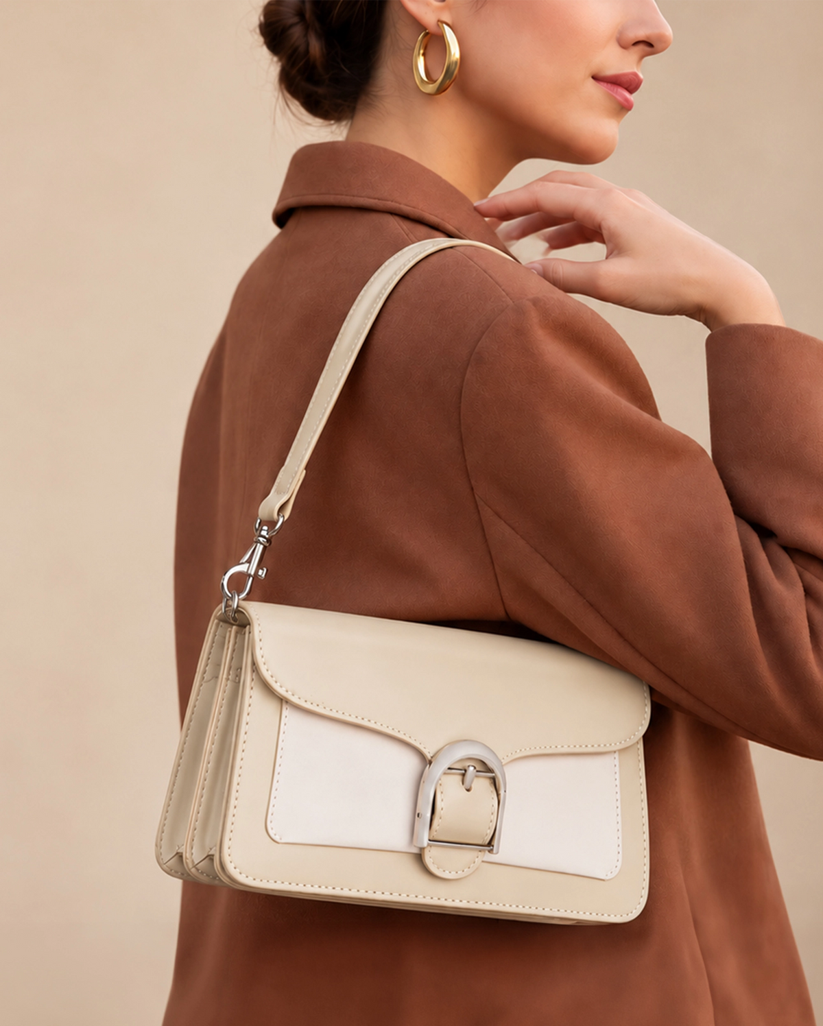 Ella Icon Off-White Shoulder Bag