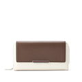 Avril Color-blocked Daily Brown Wallet - Lino Perros