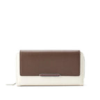 Avril Color-blocked Daily Brown Wallet - Lino Perros