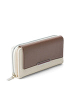 Avril Color-blocked Daily Brown Wallet - Lino Perros