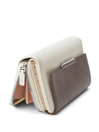 Avril Color-blocked Daily Brown Wallet - Lino Perros