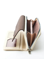 Avril Color-blocked Daily Brown Wallet - Lino Perros
