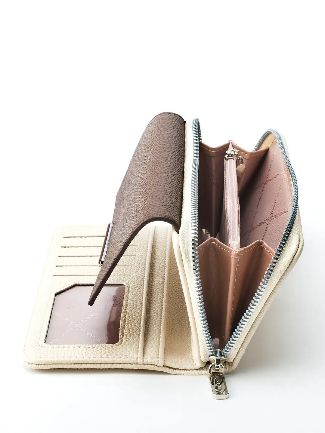 Avril Color-blocked Daily Brown Wallet - Lino Perros