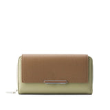 Avril Color-blocked Daily Green Wallet