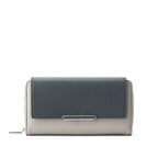 Avril Color-blocked Daily Grey Wallet - Lino Perros