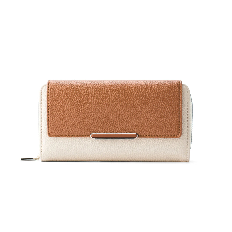 Avril Color-blocked Daily Grey Wallet