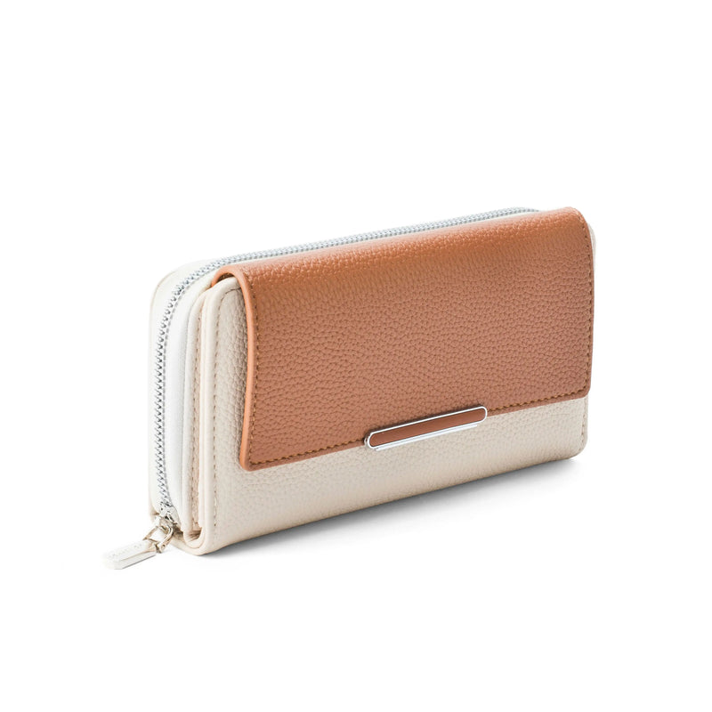 Avril Color-blocked Daily Grey Wallet