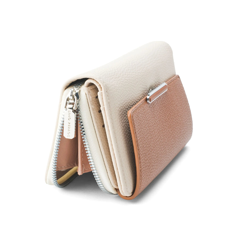 Avril Color-blocked Daily Grey Wallet