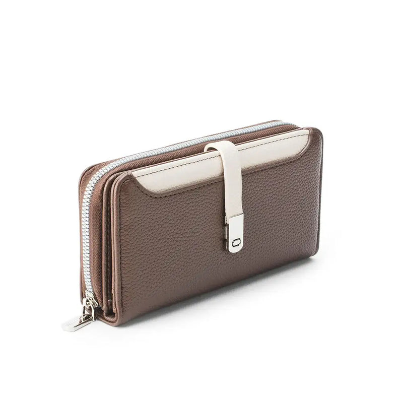 Avril Dual Tone Functional Brown Wallet