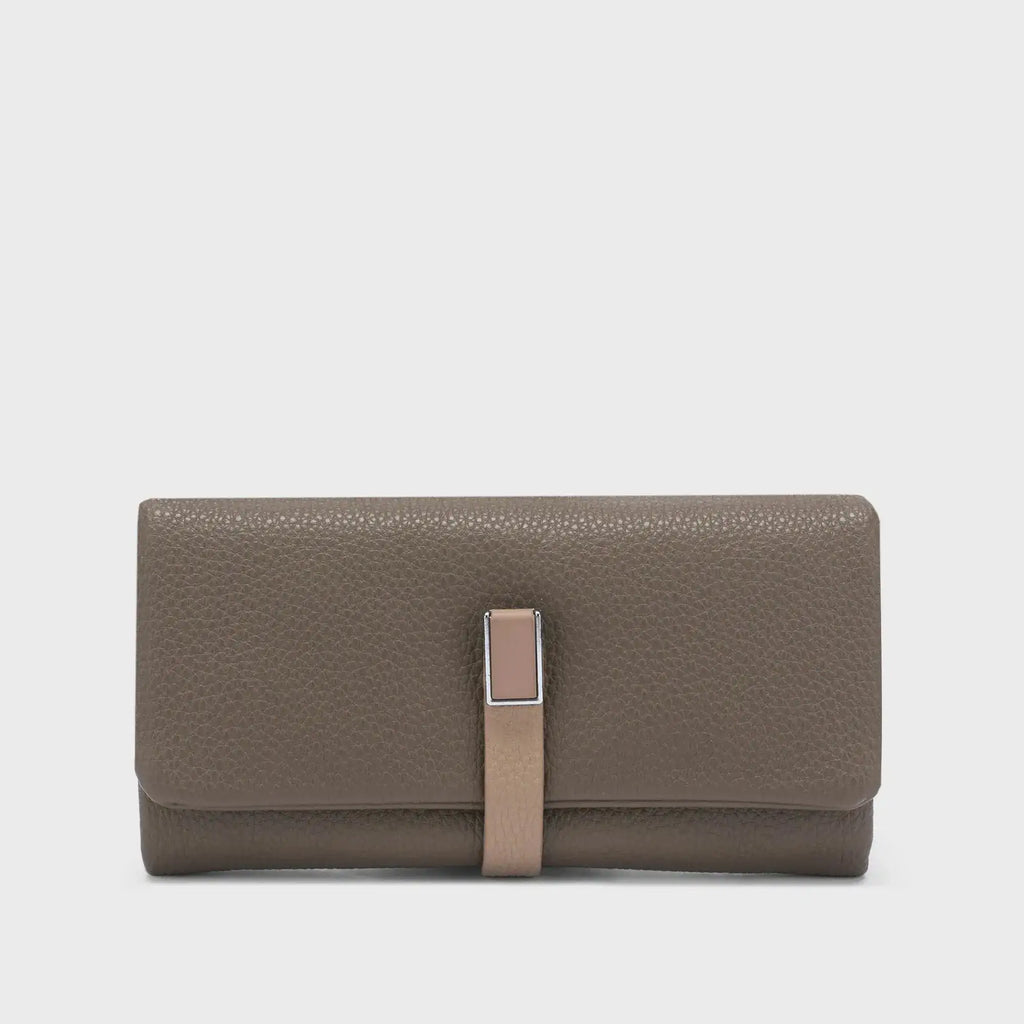 Avril Dual Tone Functional Beige Wallet - Lino Perros