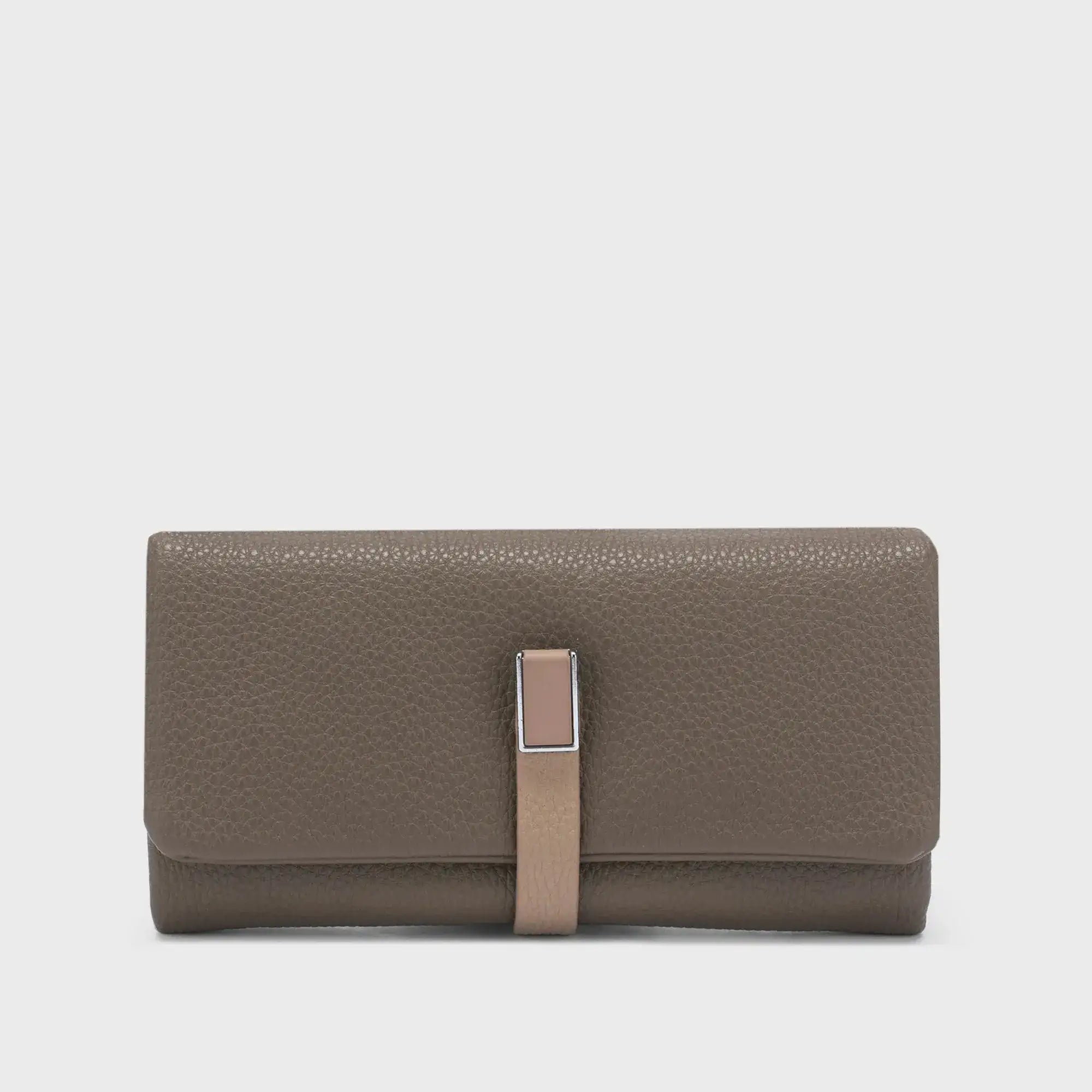 Avril Dual Tone Functional Beige Wallet - Lino Perros
