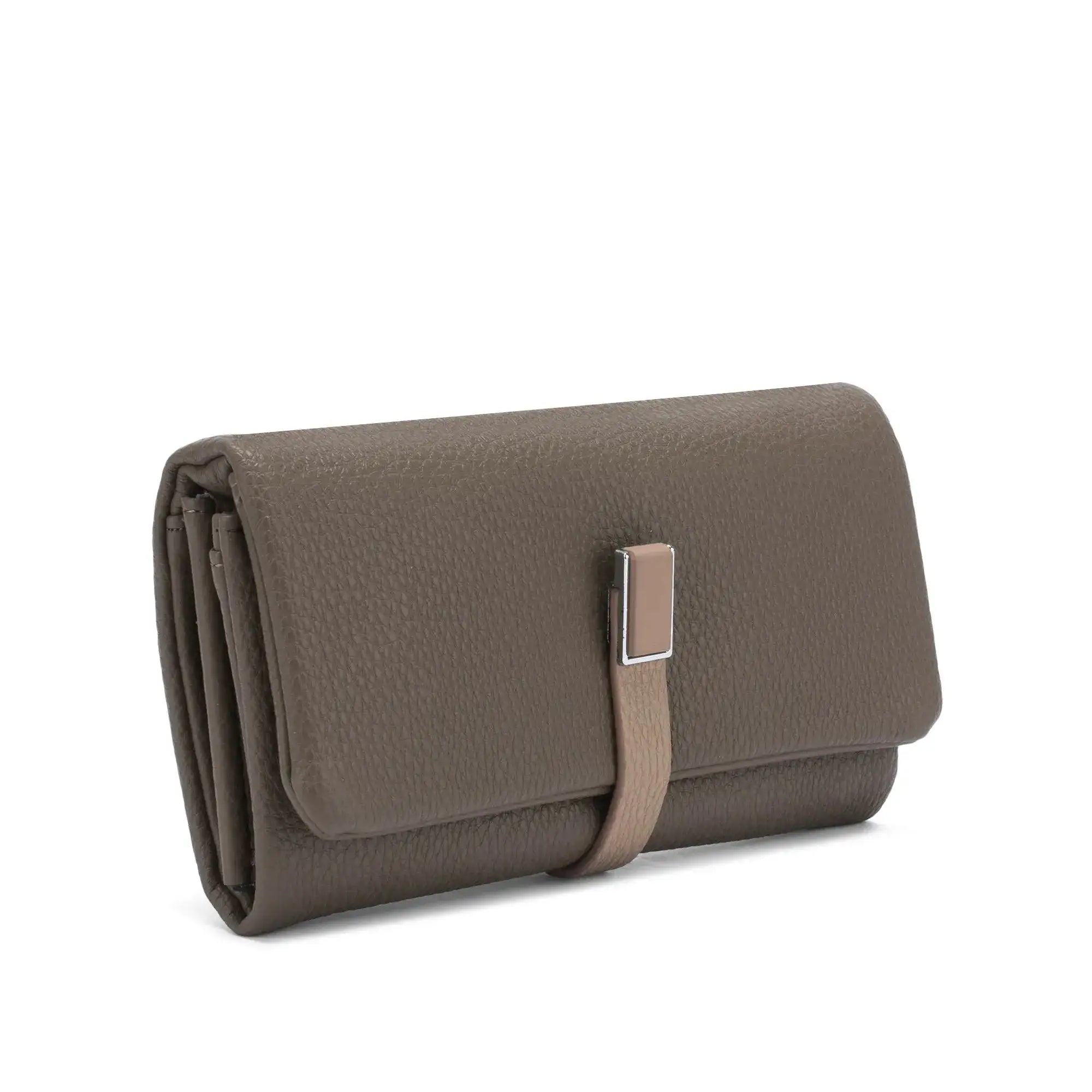 Avril Dual Tone Functional Beige Wallet - Lino Perros
