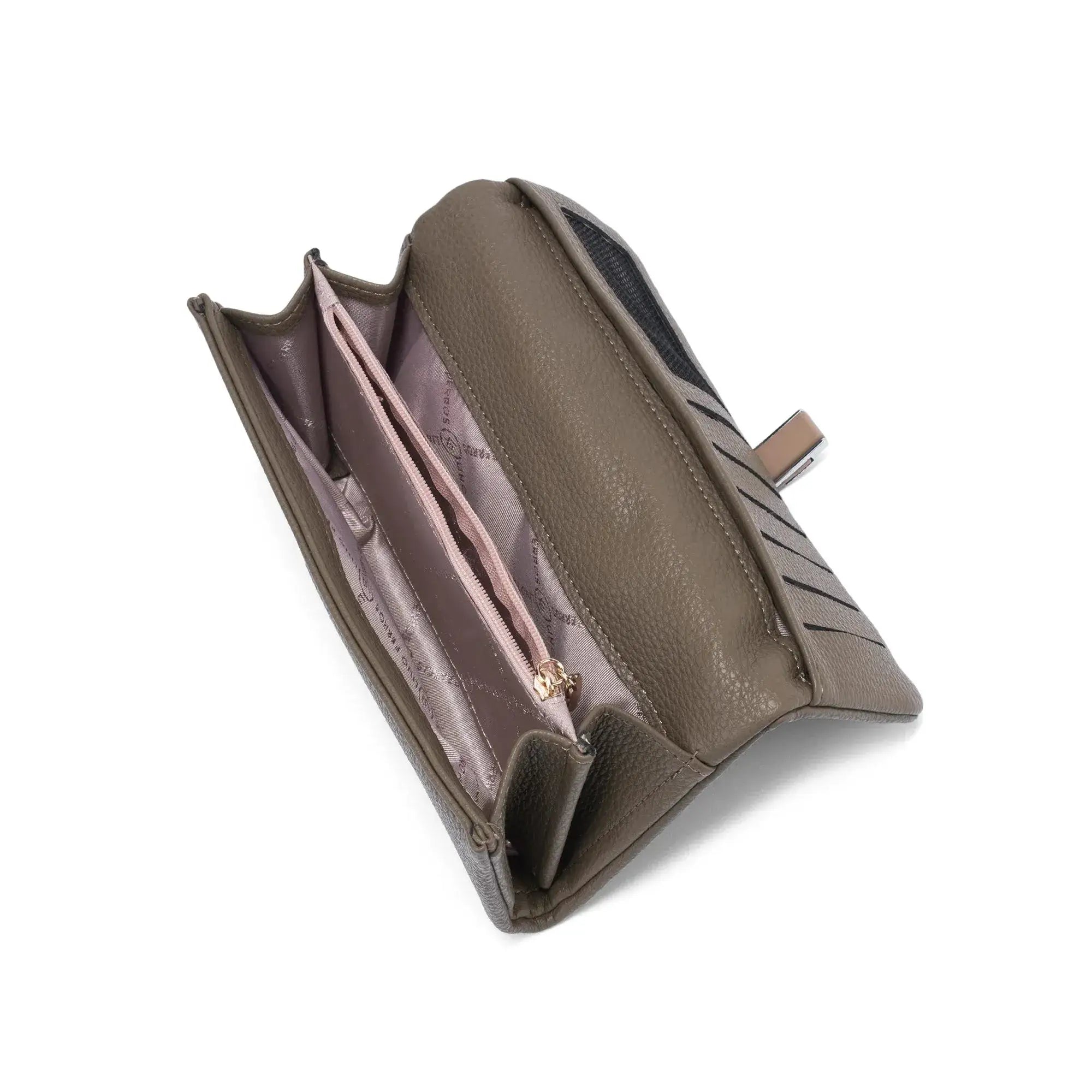 Avril Dual Tone Functional Beige Wallet - Lino Perros