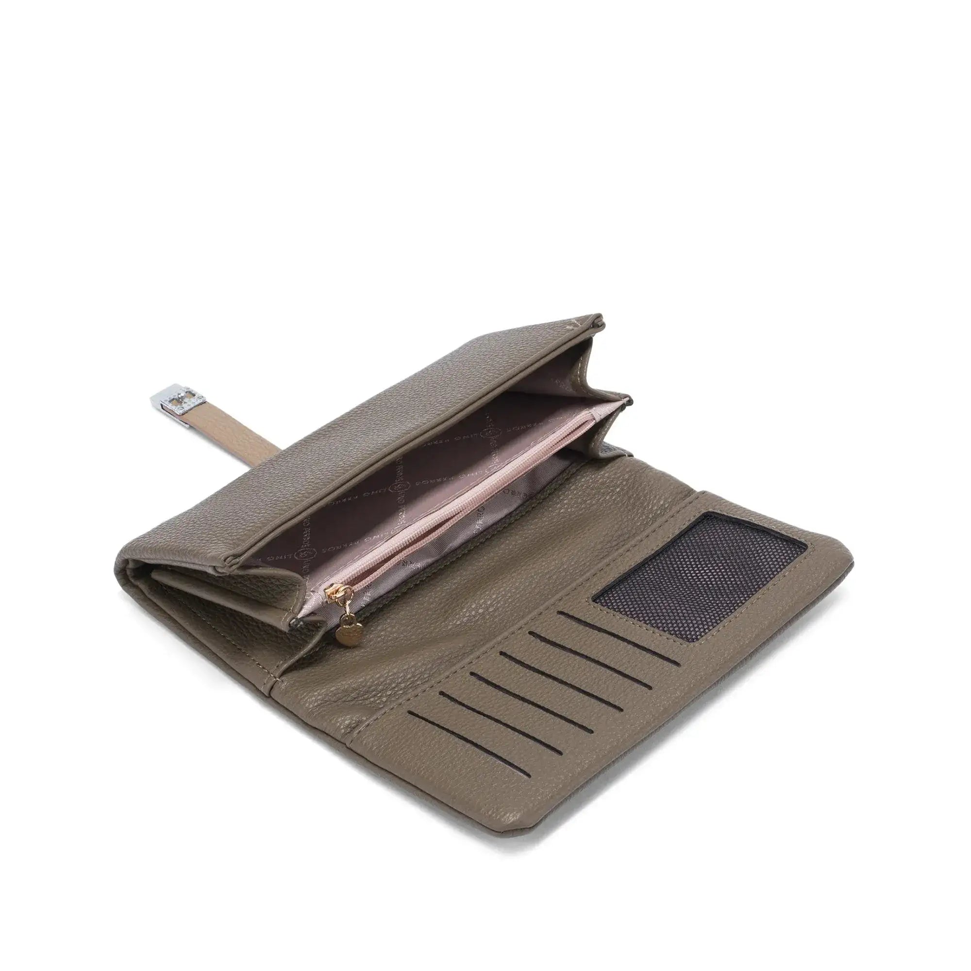 Avril Dual Tone Functional Beige Wallet - Lino Perros