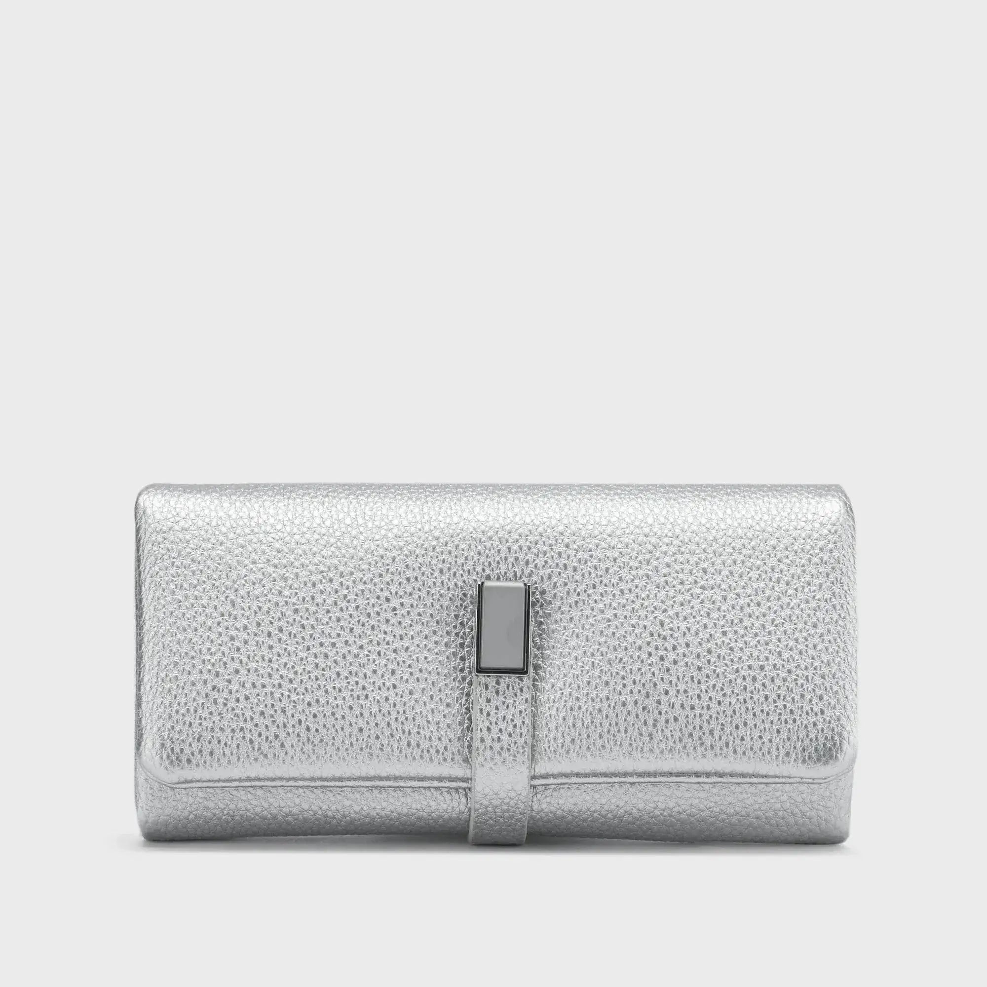 Avril Dual Tone Functional Silver Wallet - Lino Perros