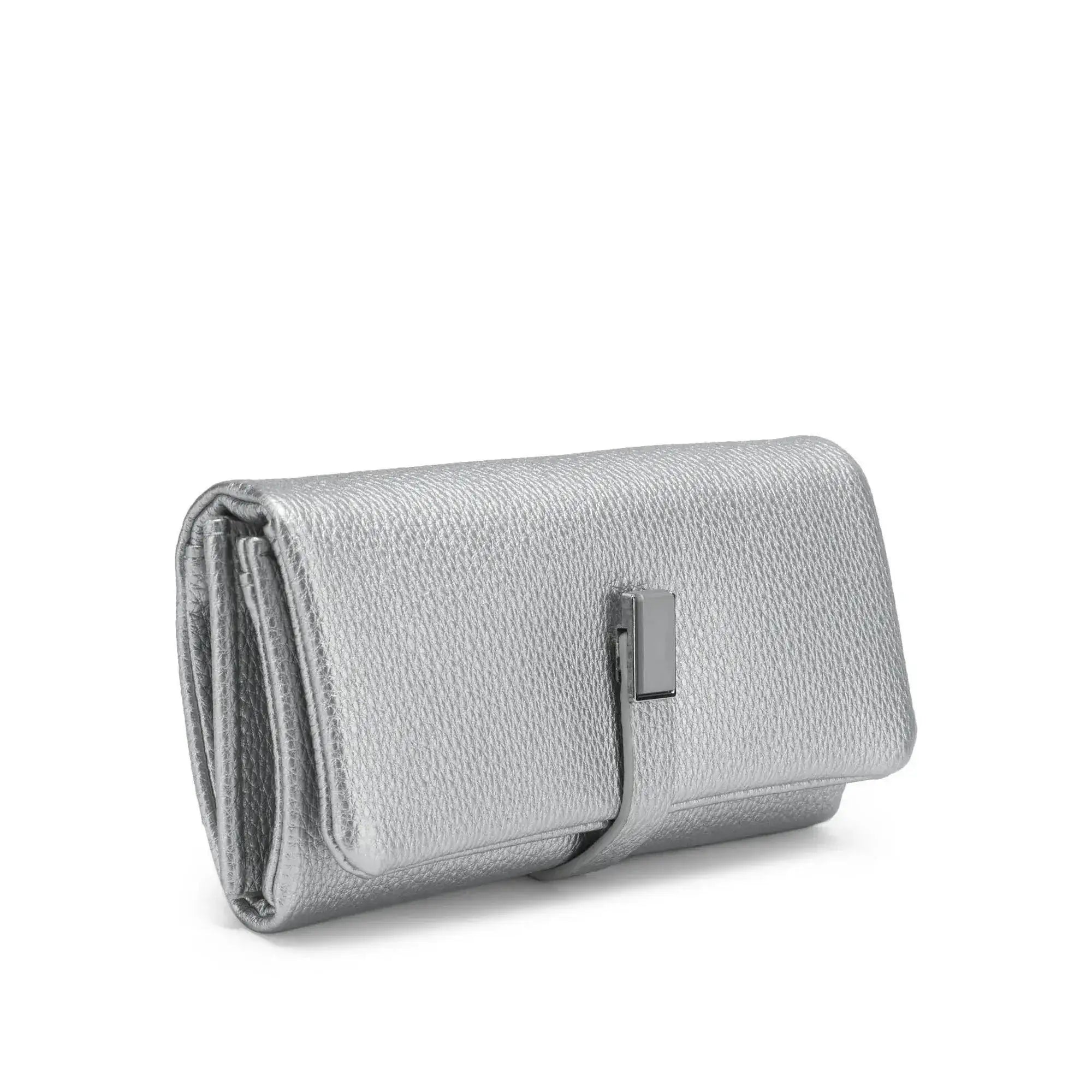 Avril Dual Tone Functional Silver Wallet - Lino Perros