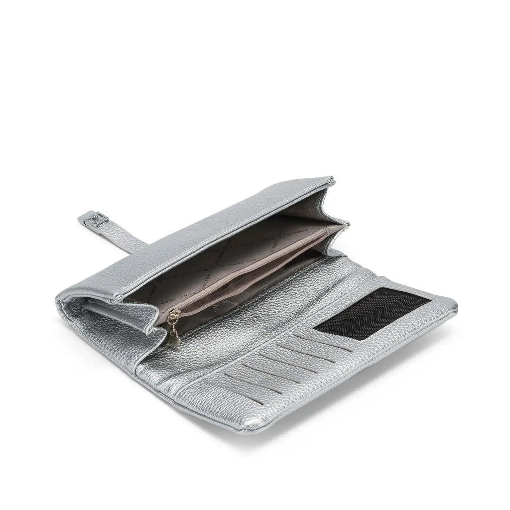 Avril Dual Tone Functional Silver Wallet - Lino Perros