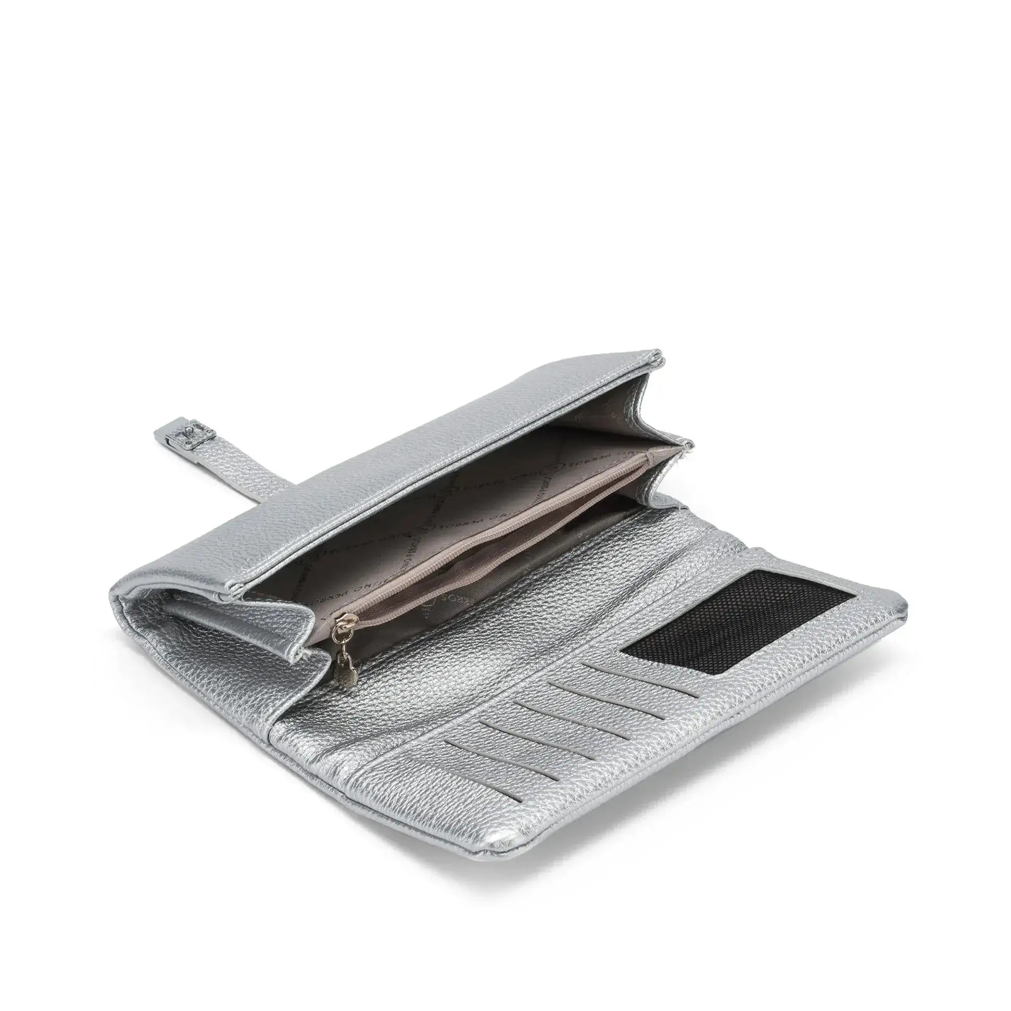 Avril Dual Tone Functional Silver Wallet - Lino Perros