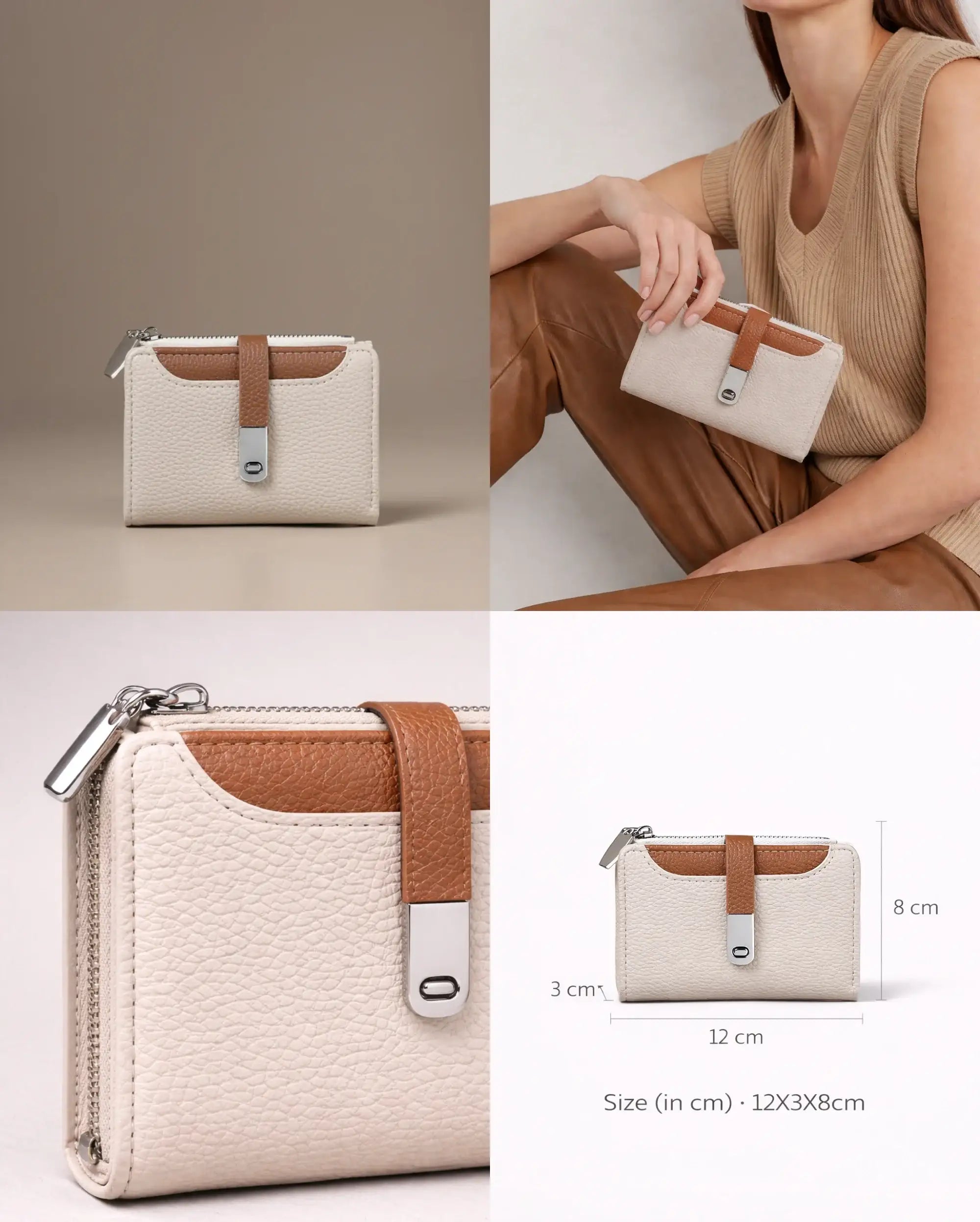Avril Muse Beige Wallet - Lino Perros