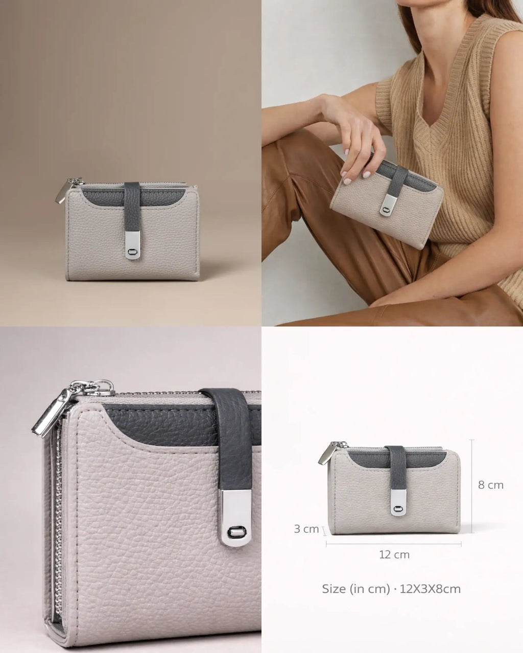Avril Muse Grey Wallet - Lino Perros
