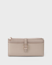 Ella Signature Lock Beige Wallet