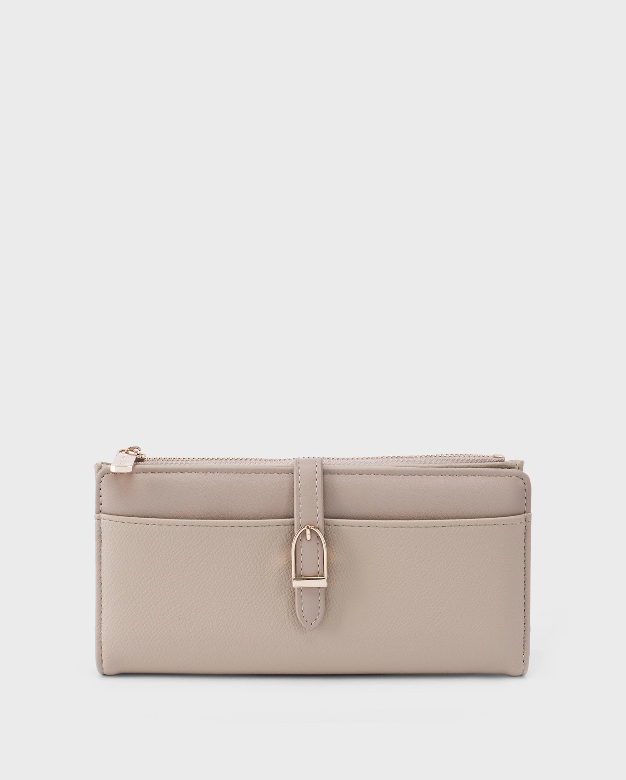 Ella Signature Lock Beige Wallet | Lino Perros