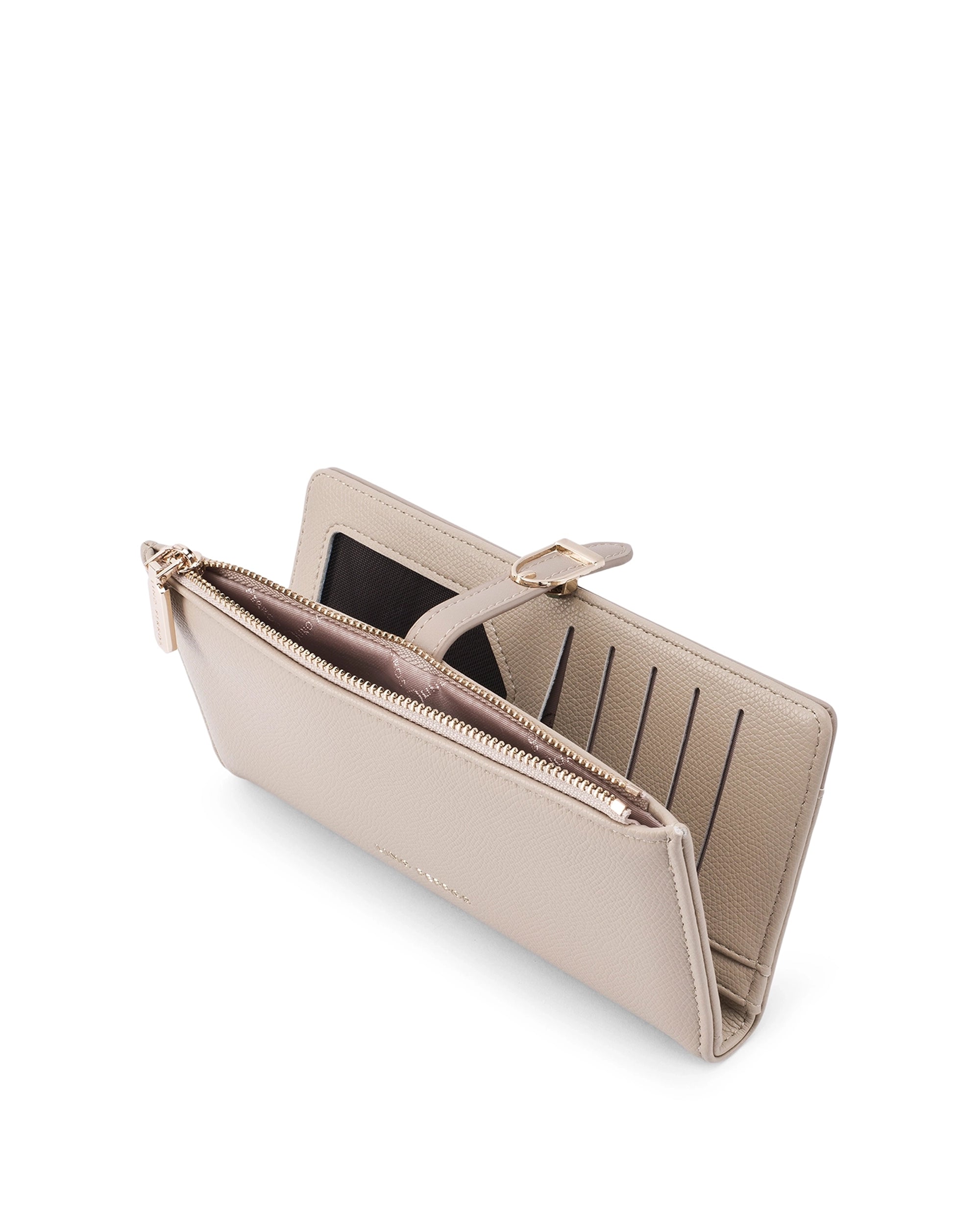 Ella Signature Lock Beige Wallet | Lino Perros