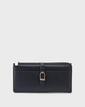 Ella Signature Lock Black Wallet | Lino Perros