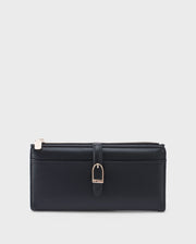 Ella Signature Lock Black Wallet