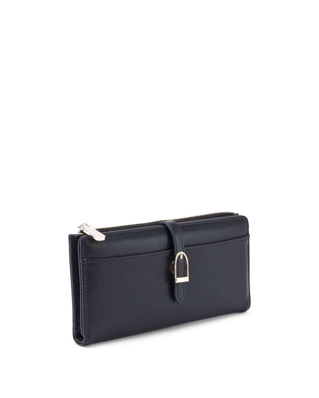 Ella Signature Lock Black Wallet | Lino Perros