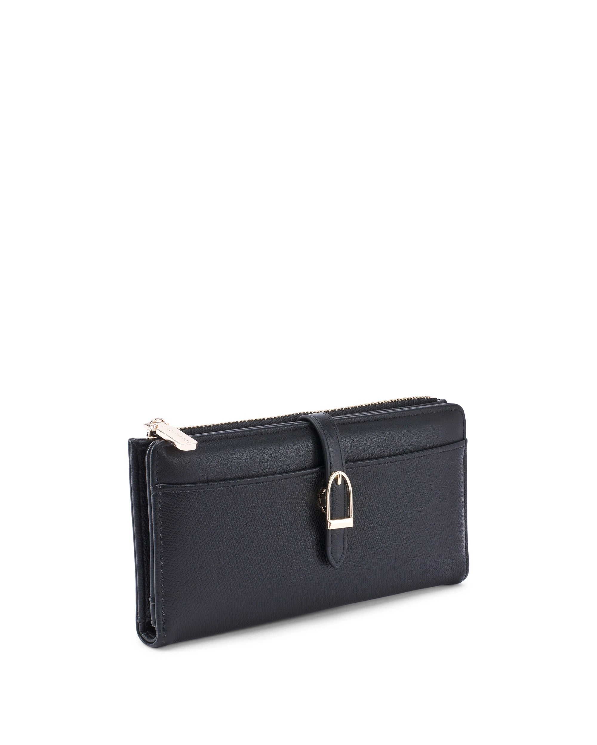 Ella Signature Lock Black Wallet | Lino Perros