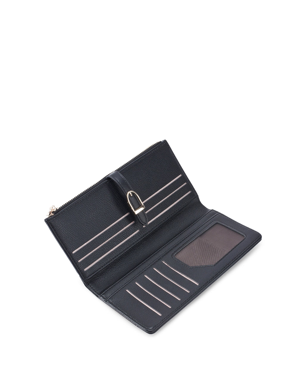 Ella Signature Lock Black Wallet | Lino Perros