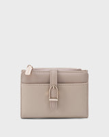 Ella Mini Signature Lock Beige Wallet