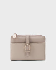 Ella Mini Signature Lock Beige Wallet