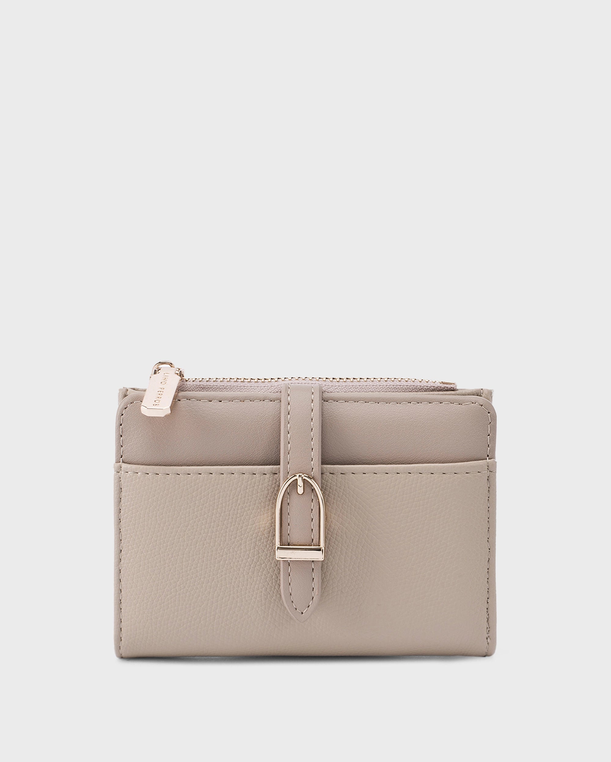 Ella Mini Signature Lock Beige Wallet | Lino Perros