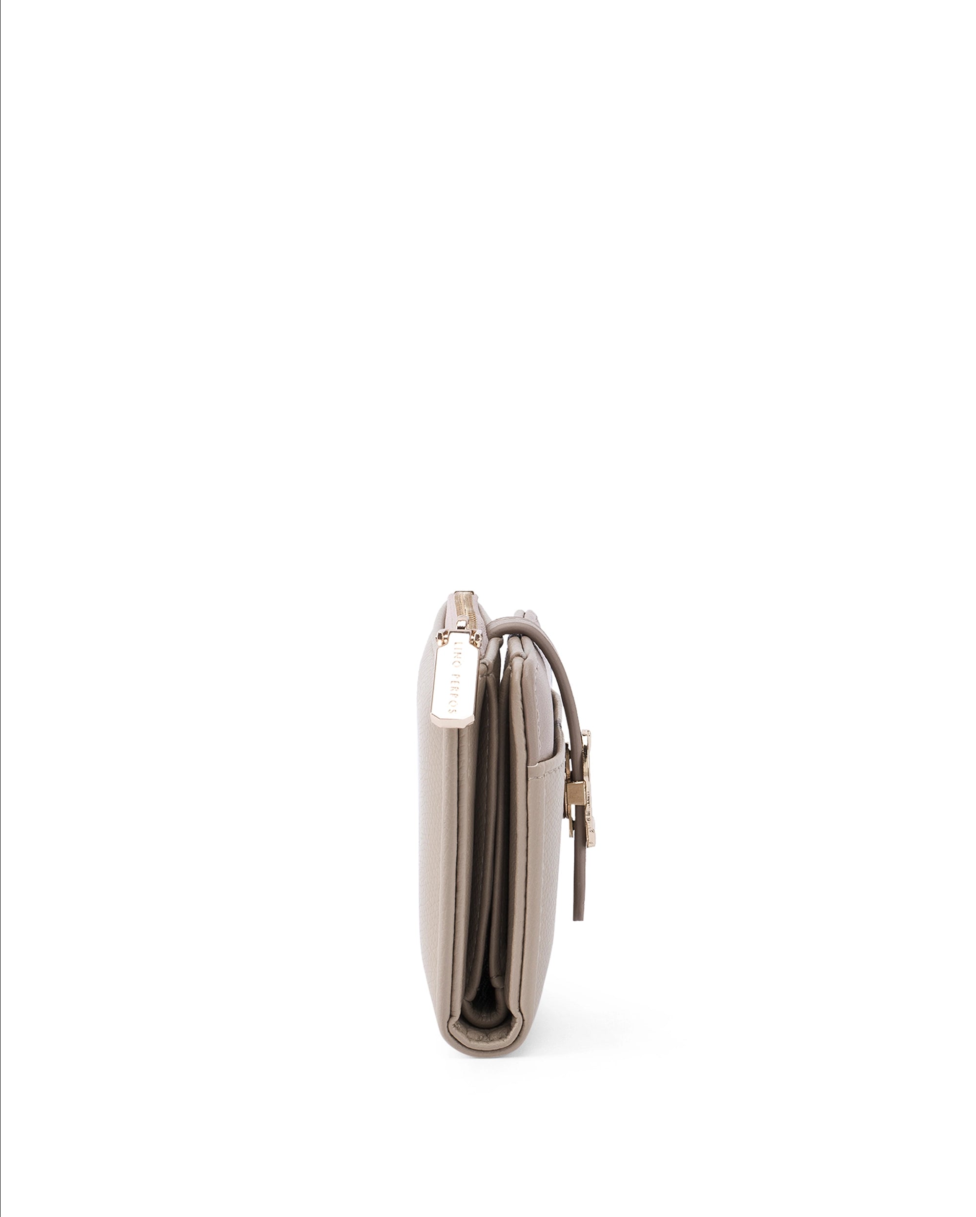 Ella Mini Signature Lock Beige Wallet | Lino Perros