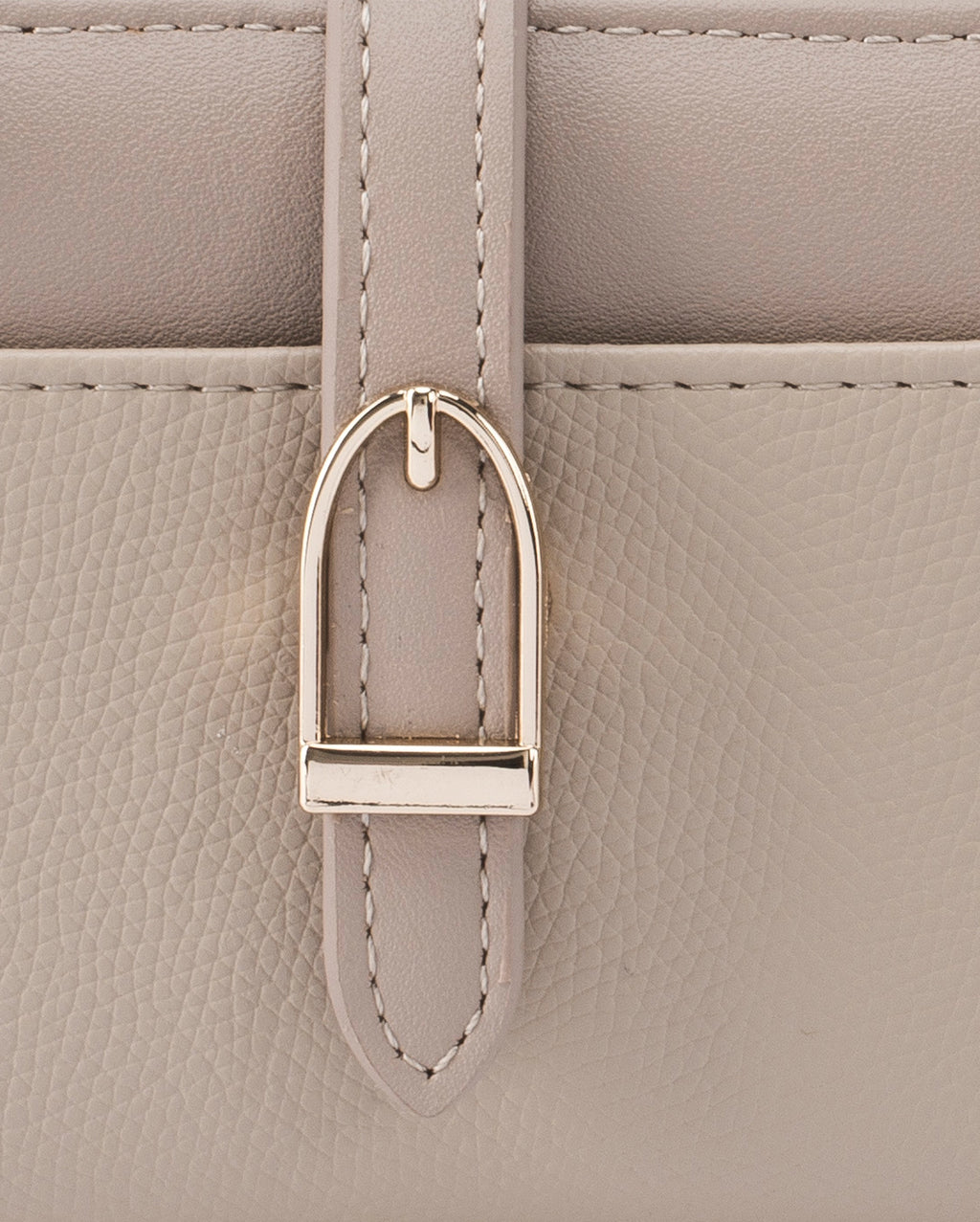 Ella Mini Signature Lock Beige Wallet | Lino Perros