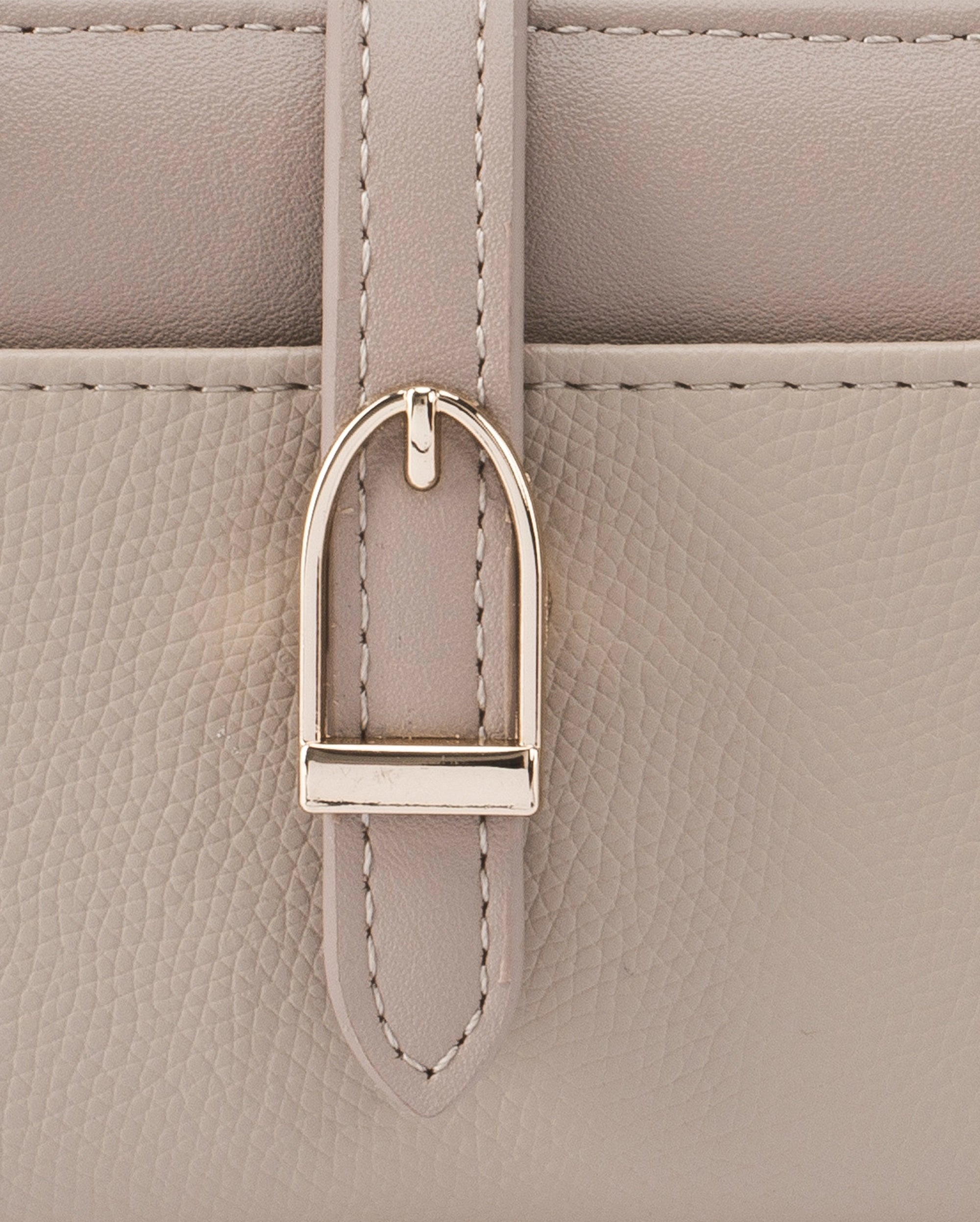 Ella Mini Signature Lock Beige Wallet | Lino Perros