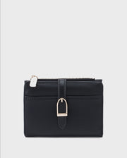 Ella Mini Signature Lock Black Wallet