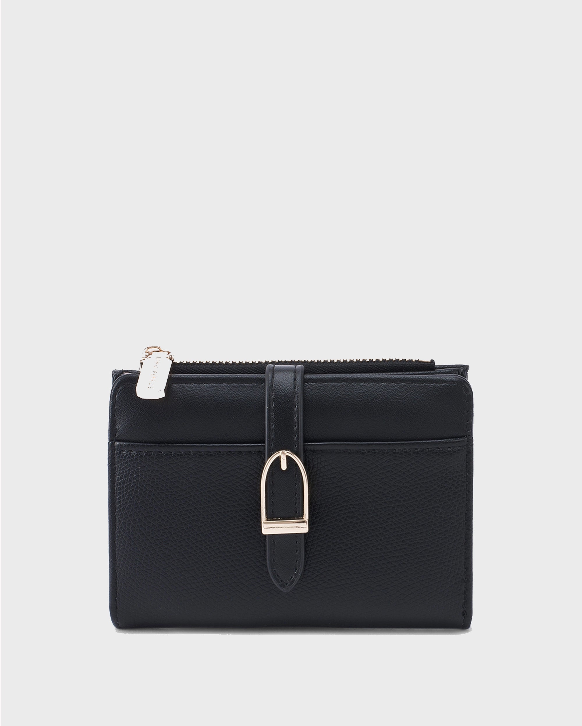 Ella Mini Signature Lock Black Wallet | Lino Perros