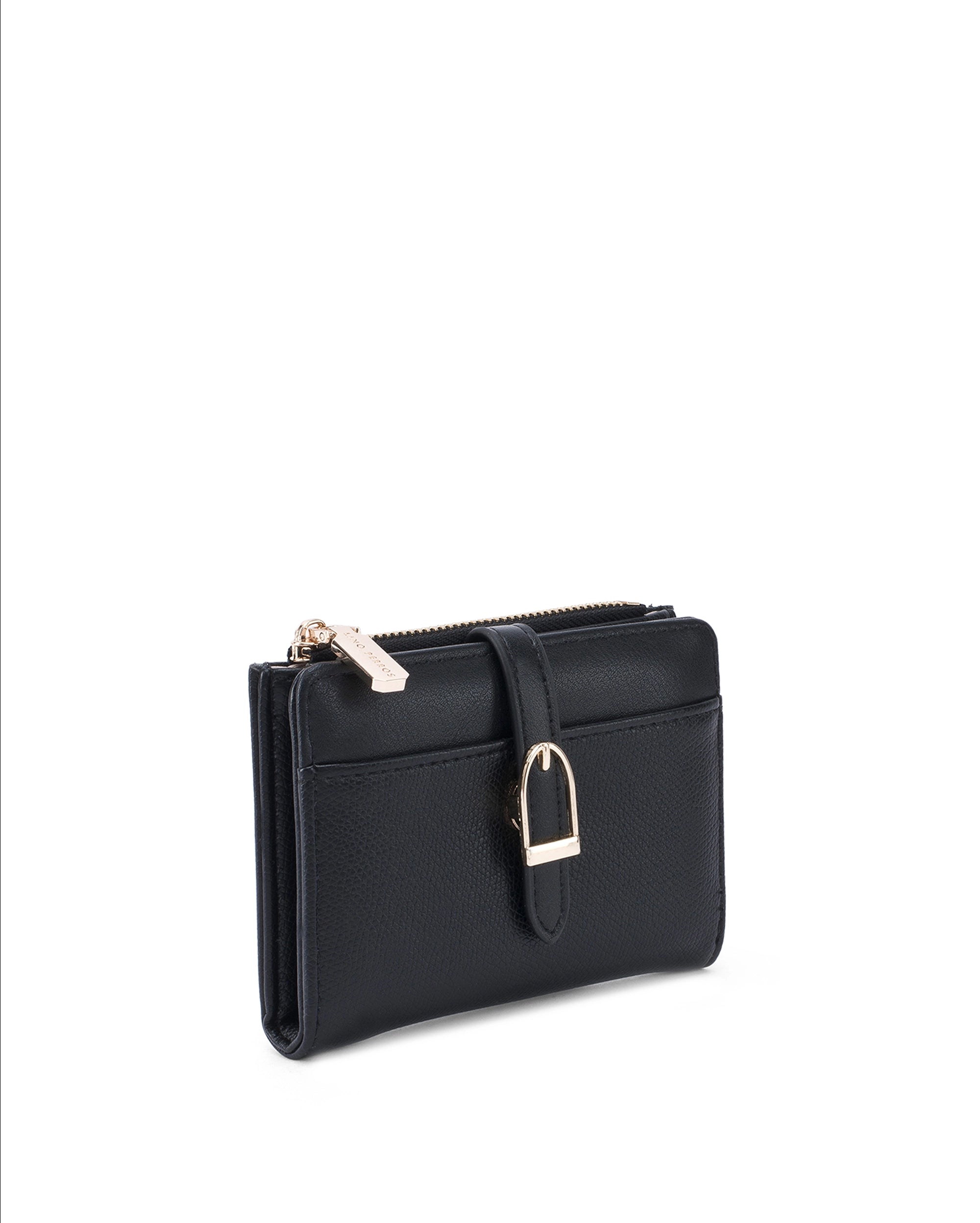 Ella Mini Signature Lock Black Wallet | Lino Perros