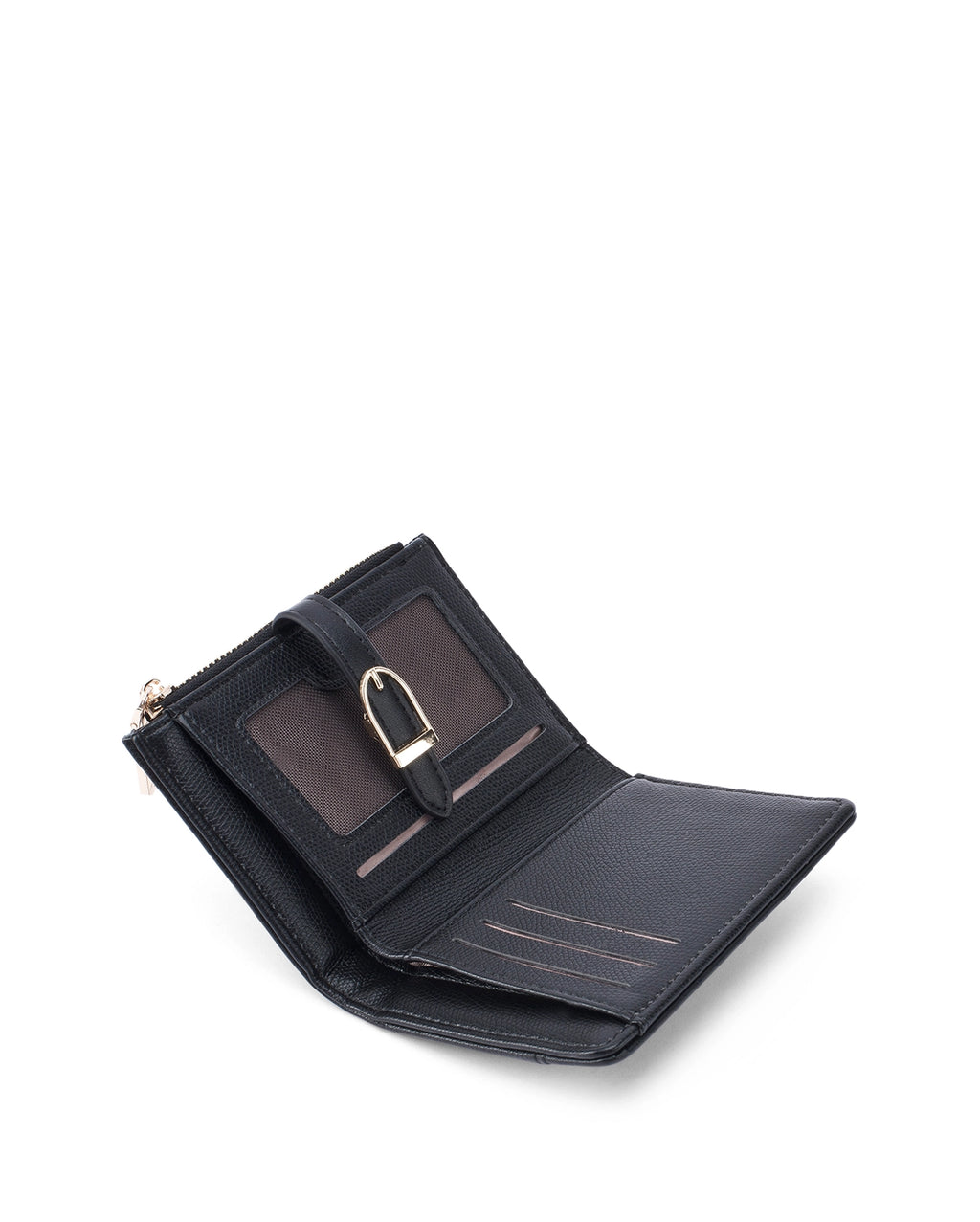 Ella Mini Signature Lock Black Wallet | Lino Perros