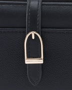 Ella Mini Signature Lock Black Wallet | Lino Perros