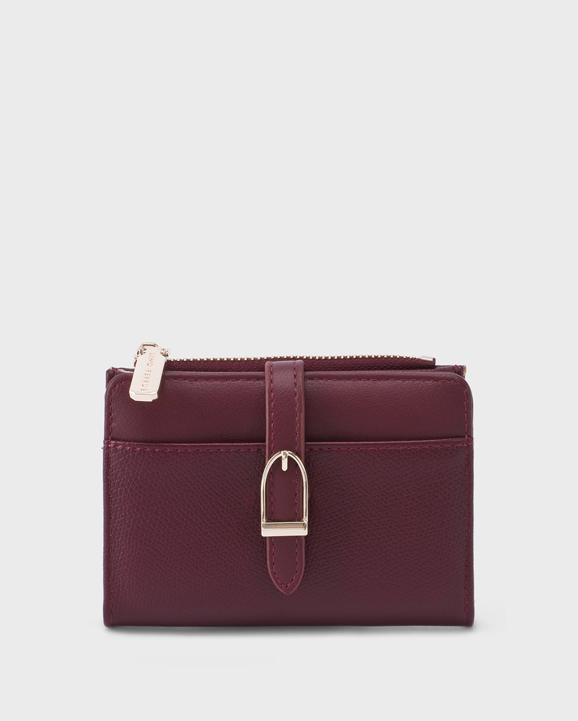 Ella Mini Signature Lock Cherry Wallet | Lino Perros