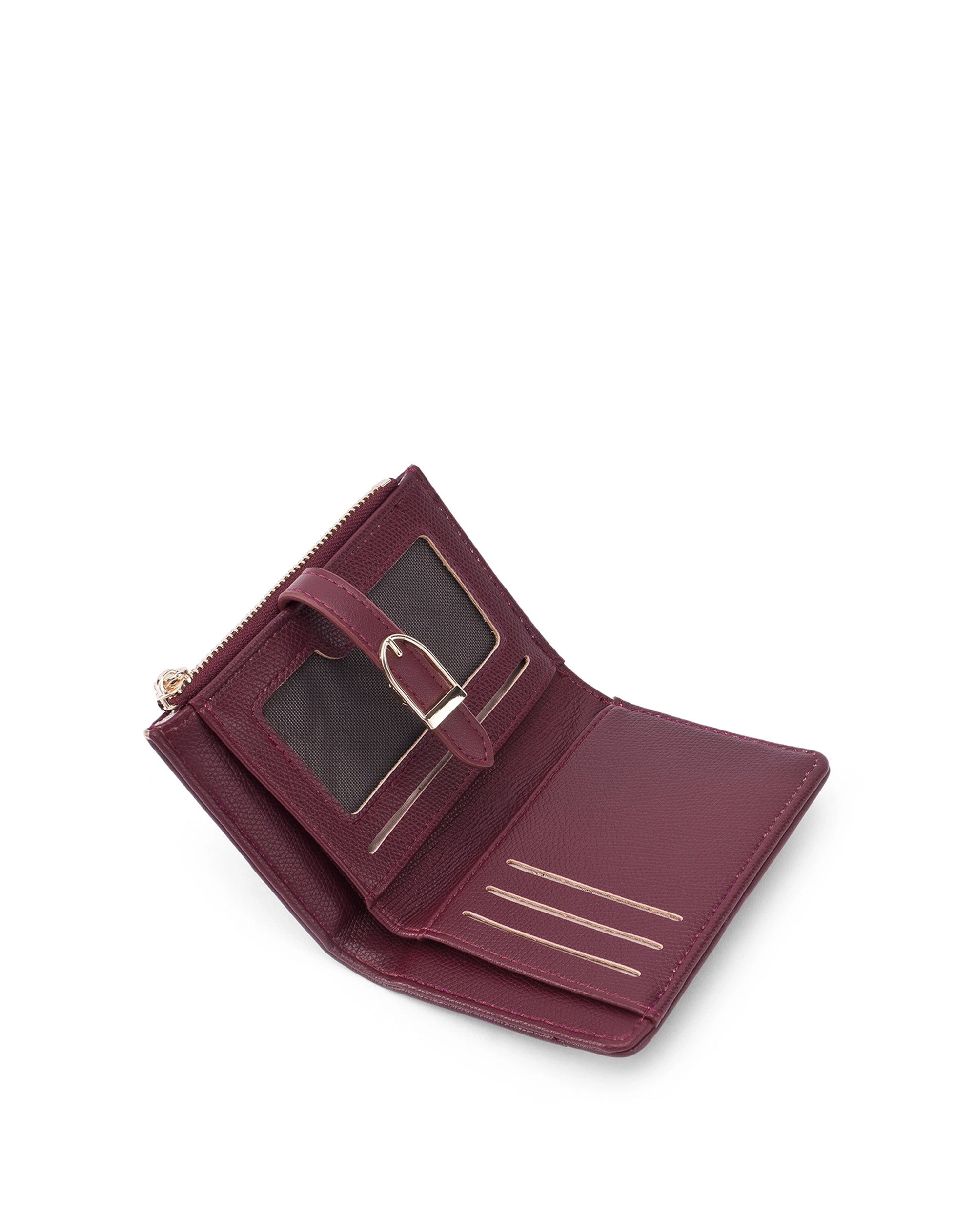 Ella Mini Signature Lock Cherry Wallet | Lino Perros